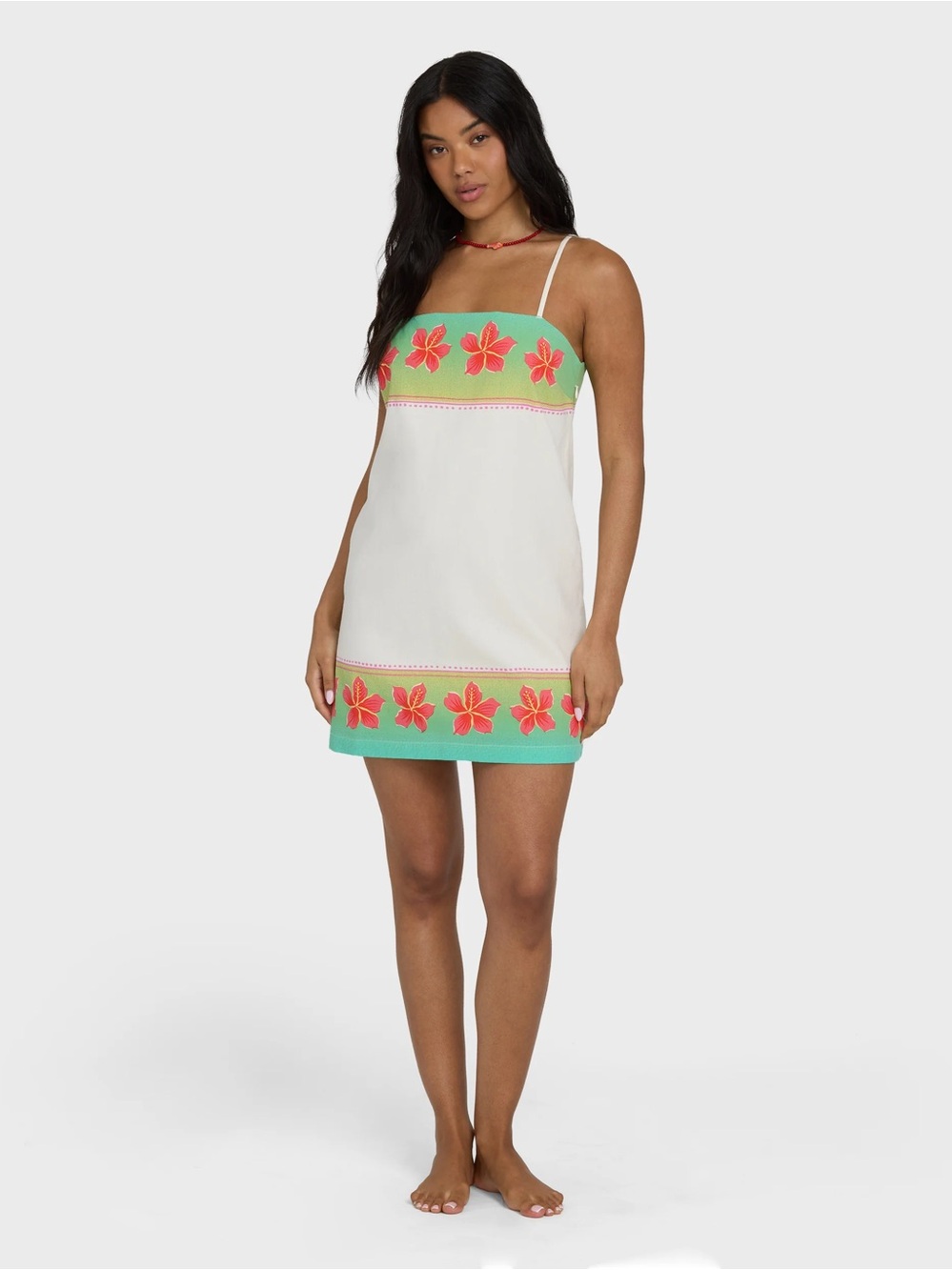 Billabong Sun Rays Mini Floral Dress Tropical Hawaiian